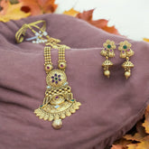 Elegant long necklace and earrings set